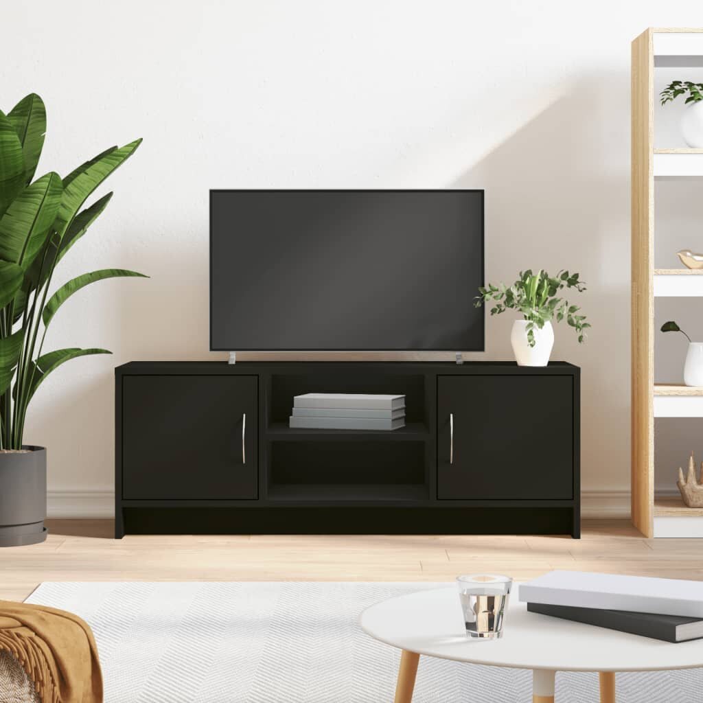 vidaXL TV skapītis, melns, 102x30x37,5 cm, inženierijas koks cena un informācija | TV galdiņi | 220.lv