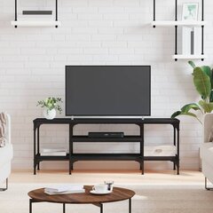 vidaXL TV skapītis, 121x35x45 cm, inženierijas koks, dzelzs, melns cena un informācija | TV galdiņi | 220.lv