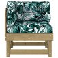 2 daļu stūra dīvānu komplekts ar matračiem vidaXL, brūns cena un informācija | Dārza krēsli | 220.lv
