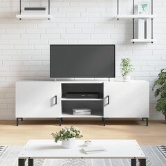 vidaXL TV skapītis, spīdīgi balts, 150x30x50 cm, inženierijas koks цена и информация | Тумбы под телевизор | 220.lv