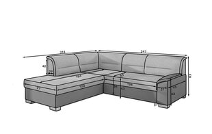 Stūra dīvāns Bergen, brūns цена и информация | Угловые диваны | 220.lv
