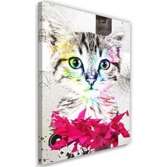 Glezna uz audekla, Abstrakts kaķis un figūras цена и информация | Картины | 220.lv