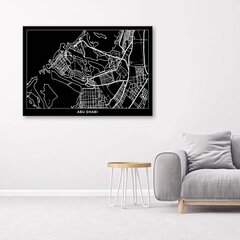Glezna uz audekla, Abū Dabī - pilsētas karte цена и информация | Картины | 220.lv