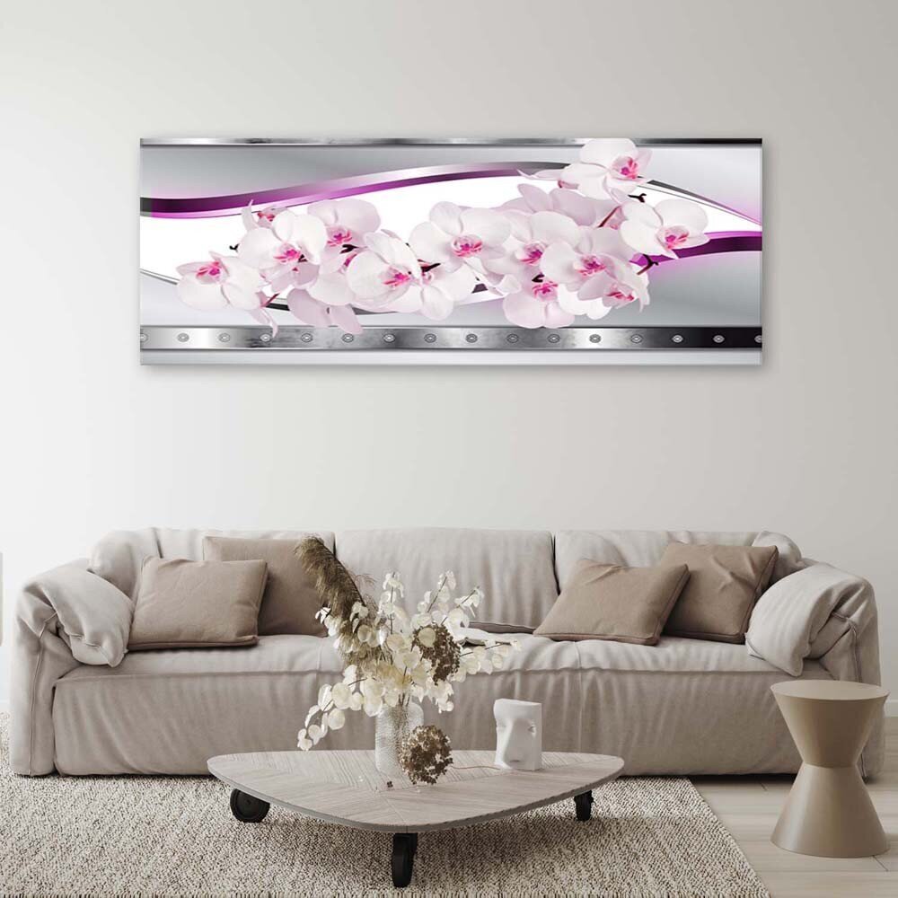 Glezna uz audekla, Balta rozā orhideja cena un informācija | Gleznas | 220.lv