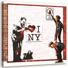 Glezna uz audekla, Banksy - I love New York цена и информация | Картины | 220.lv