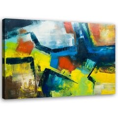 Glezna uz audekla, Daudzkrāsaina abstrakcija cena un informācija | Gleznas | 220.lv