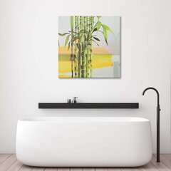 Glezna uz audekla, zaļie bambusi cena un informācija | Gleznas | 220.lv