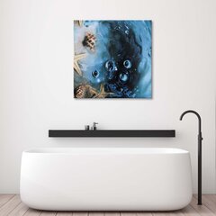 Glezna uz audekla, Gliemenes zilā ūdenī cena un informācija | Gleznas | 220.lv