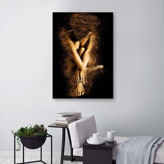 Glezna uz audekla, Kails sievietes ķermenis zelta putekļos цена и информация | Картины | 220.lv