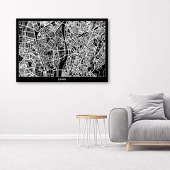 Glezna uz audekla, Kaira - Pilsētas karte цена и информация | Картины | 220.lv