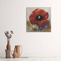 Glezna uz audekla, Kā ar rokām apgleznots magones zieds un pumpurs цена и информация | Картины | 220.lv