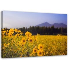 Glezna uz audekla, Lauki ar dzelteniem ziediem цена и информация | Картины | 220.lv