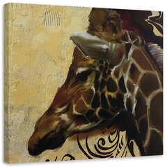 Glezna uz audekla, Lepnas žirafes galva cena un informācija | Gleznas | 220.lv
