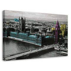 Glezna uz audekla, Londona - Big Bens un Parlamenta ēka cena un informācija | Gleznas | 220.lv