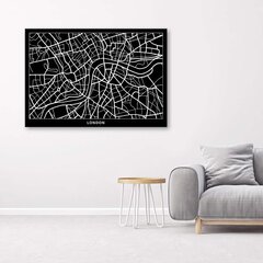 Glezna uz audekla, Londona - Pilsētas karte cena un informācija | Gleznas | 220.lv