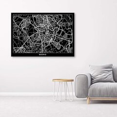 Glezna uz audekla, Madride - pilsētas karte cena un informācija | Gleznas | 220.lv