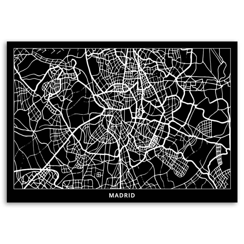 Glezna uz audekla, Madride - pilsētas karte cena un informācija | Gleznas | 220.lv