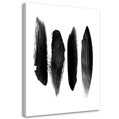 Glezna uz audekla, Melnas vertikālas svītras cena un informācija | Gleznas | 220.lv