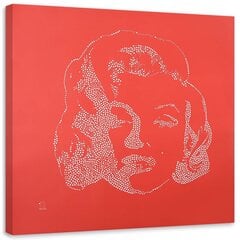 Glezna uz audekla, Merilinas Monro figūra uz sarkana fona cena un informācija | Gleznas | 220.lv