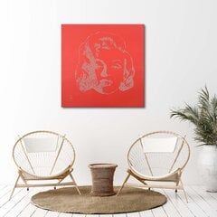 Glezna uz audekla, Merilinas Monro figūra uz sarkana fona cena un informācija | Gleznas | 220.lv