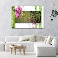 Glezna uz audekla, Orhideja un bambuss cena un informācija | Gleznas | 220.lv