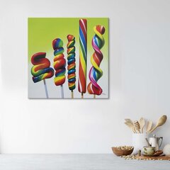Glezna uz audekla, Piecas krāsainas konfektes цена и информация | Картины | 220.lv