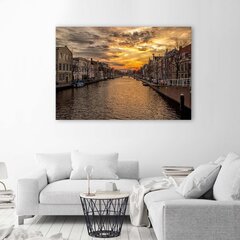 Glezna uz audekla, Pilsēta pie upes цена и информация | Картины | 220.lv