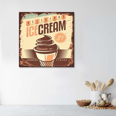 Glezna uz audekla, Retro zīme saldējuma salons цена и информация | Картины | 220.lv