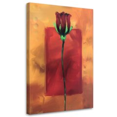 Glezna uz audekla, Sarkanā roze kā roku gleznojums цена и информация | Картины | 220.lv