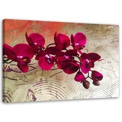 Glezna uz audekla, Sarkanās orhidejas cena un informācija | Gleznas | 220.lv