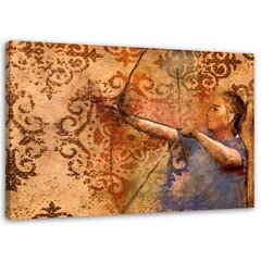 Glezna uz audekla, Sieviete šauj ar loku cena un informācija | Gleznas | 220.lv