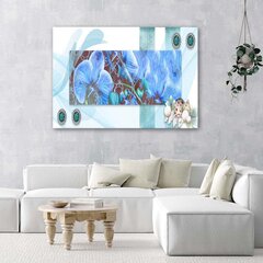 Glezna uz audekla, Zila kompozīcija ar orhidejām цена и информация | Картины | 220.lv