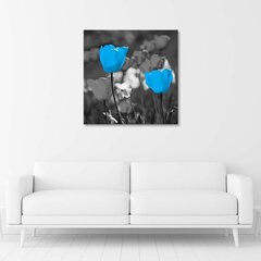 Glezna uz audekla, Zilas tulpes pļavā цена и информация | Картины | 220.lv