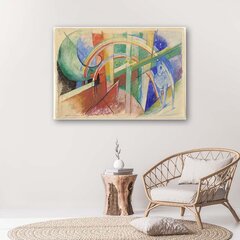 Glezna uz audekla, Zils zirgs un varavīksne цена и информация | Картины | 220.lv