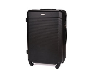Чемодан среднего размера M STL945 ABS - черный цена и информация | Чемоданы, дорожные сумки | 220.lv