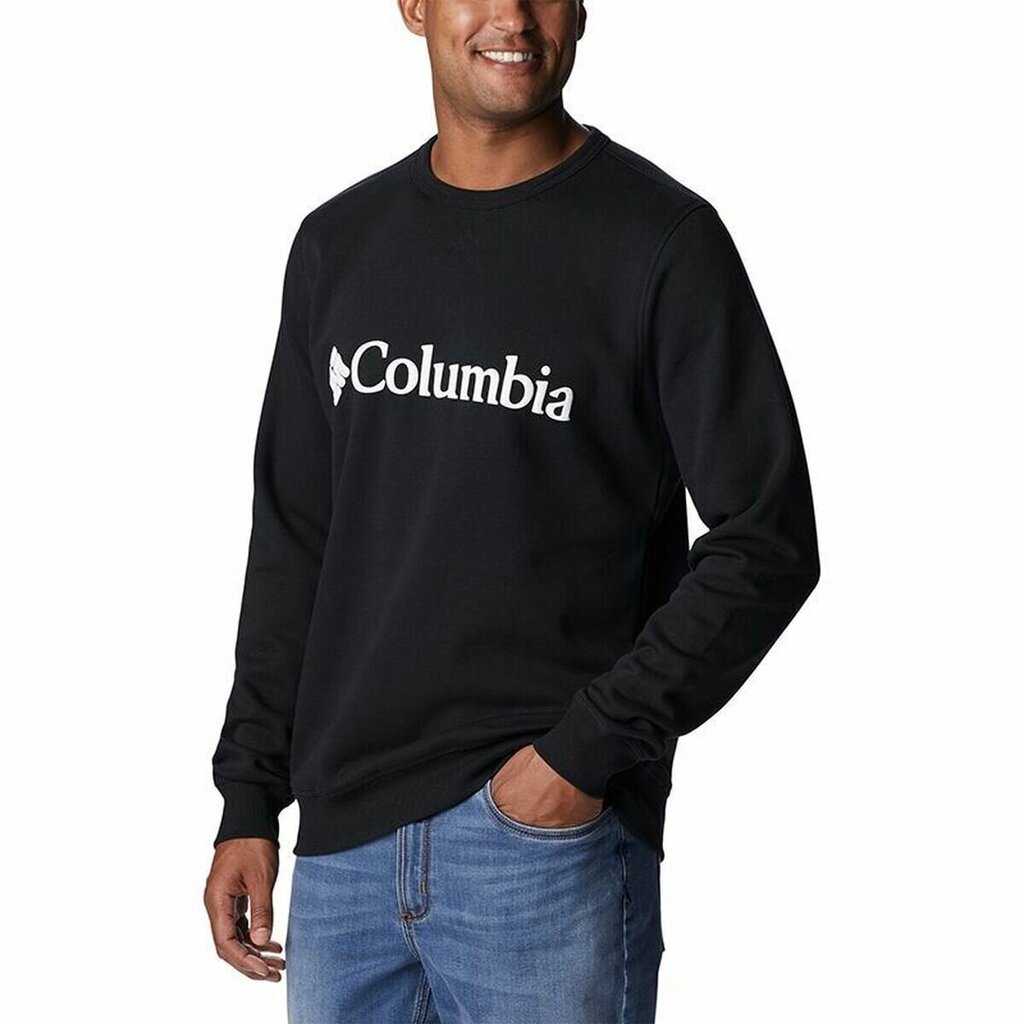 Džemperis vīriešiem Columbia Logo Fleece Crew, melns cena un informācija | Vīriešu jakas | 220.lv