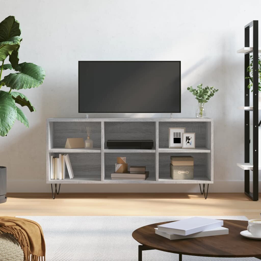 vidaXL TV skapītis, pelēka ozolkoka, 103,5x30x50 cm, inženierijas koks cena un informācija | TV galdiņi | 220.lv