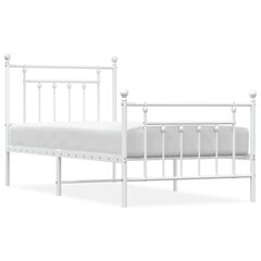 Каркас для кровати, 90x200 см, белый цена и информация | Лежаки | 220.lv