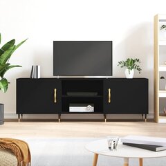 vidaXL TV skapītis, melns, 150x30x50 cm, inženierijas koks cena un informācija | TV galdiņi | 220.lv