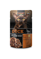Leonardo Duck + extra pull Beef kaķiem ar pīli un liellopa gaļas sautējumu 70g × 16gab cena un informācija | Konservi kaķiem | 220.lv