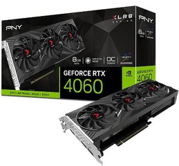 PNY GeForce RTX4060 8GB XLR8 Gaming Verto EPIC-X VCG40608TFXXPB1 цена и информация | Видеокарты (GPU) | 220.lv