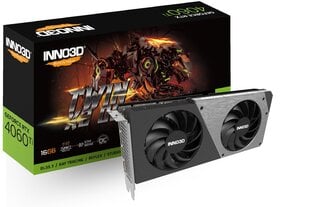 INNO3D GeForce RTX 4060 Ti Twin X2 OC N406T2-16D6X-178055N cena un informācija | Videokartes (GPU) | 220.lv