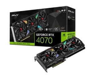PNY GeForce RTX 4070 XLR8 Gaming Verto Epic-x RGB VCG407012TFXXPB1-O cena un informācija | Videokartes (GPU) | 220.lv