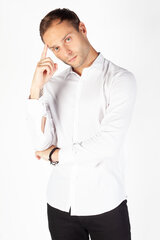 Рубашка INFINITY INF5043M3726-M, белая цена и информация | Мужские рубашки | 220.lv