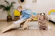 Koka šūpuļkrēsls ar slidkalniņu Montessori BZ100 цена и информация | Attīstošās rotaļlietas | 220.lv