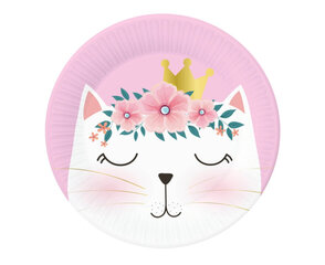 Одноразовые бумажные тарелки Cat collection, 18 см цена и информация | Праздничная одноразовая посуда | 220.lv