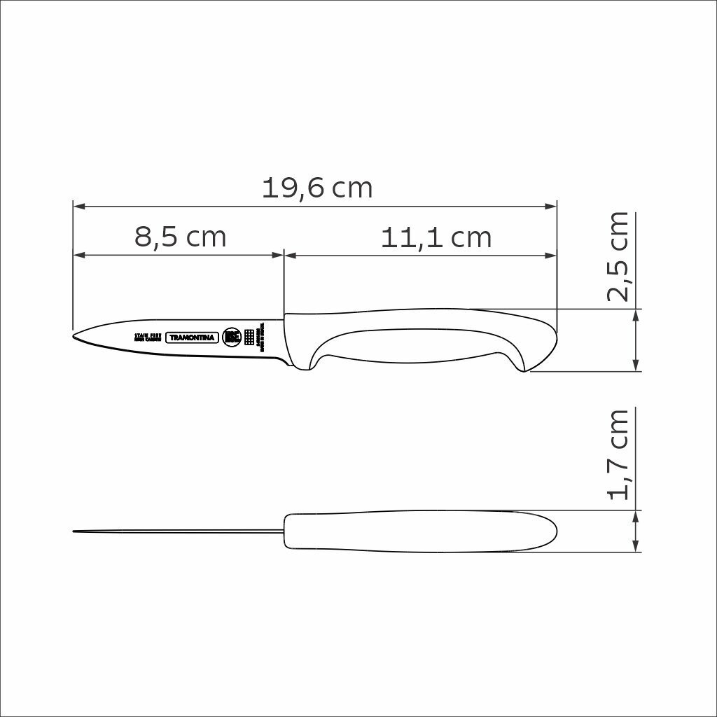 Tramontina Professional mizojamais nazis, 3" cena un informācija | Naži un to piederumi | 220.lv