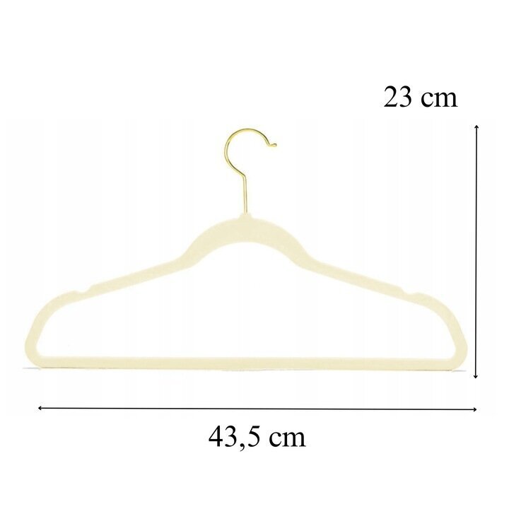 Velūra drēbju pakaramie, 20 gab. цена и информация | Pakaramie un apģērbu maisi | 220.lv