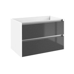 Шкафчик для ванной KAMĖ City 80, белый/черный цвет цена и информация | Шкафчики для ванной | 220.lv