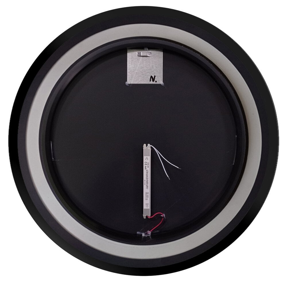 Apaļš LED spogulis Nemezis ar melnu rāmi 70 cm цена и информация | Vannas istabas spoguļi | 220.lv